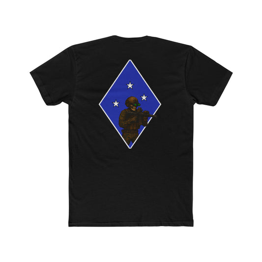 Crew Tee Tactical Skeleton Blue Diamond Military Inspired Unisex Cotton